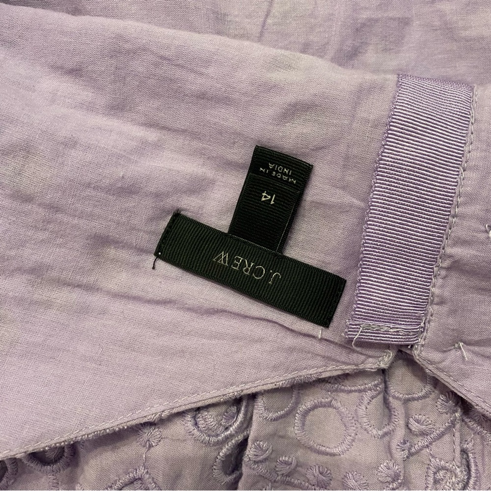 J. Crew Lilac Tie-shoulder Eyelet Lace Top - Picture 3 of 5